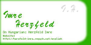 imre herzfeld business card